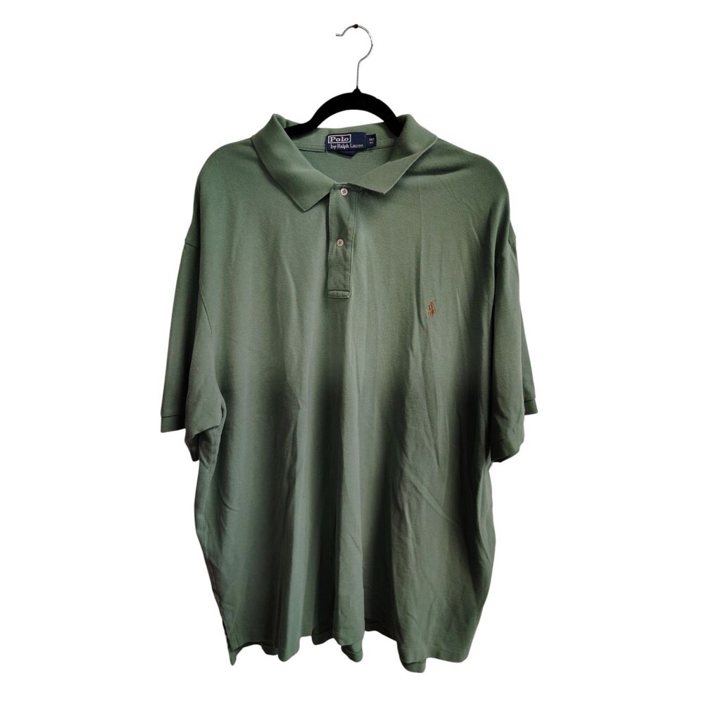 Vintage Polo By Ralph Lauren Men's Dark‎ Green 3XB Big Short Sleeve Polo Shirt